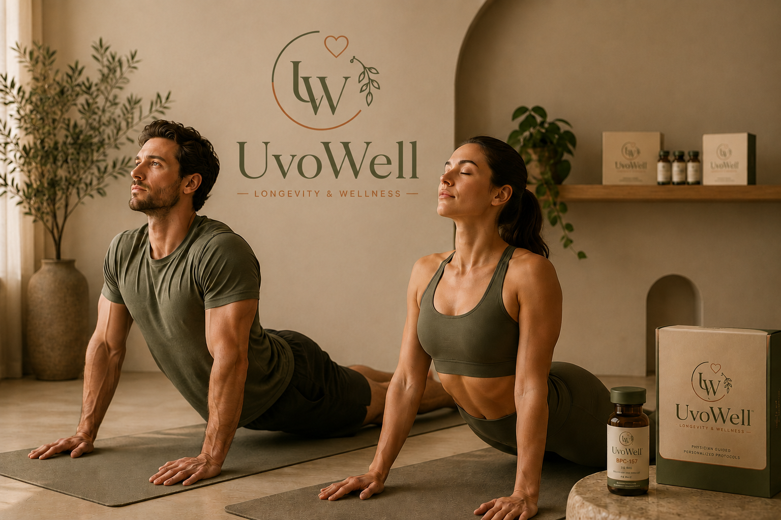 Woman in a calm sunlit home practicing a longevity wellness routine